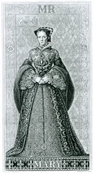 Koningin Mary I gegraveerd door T.Brown